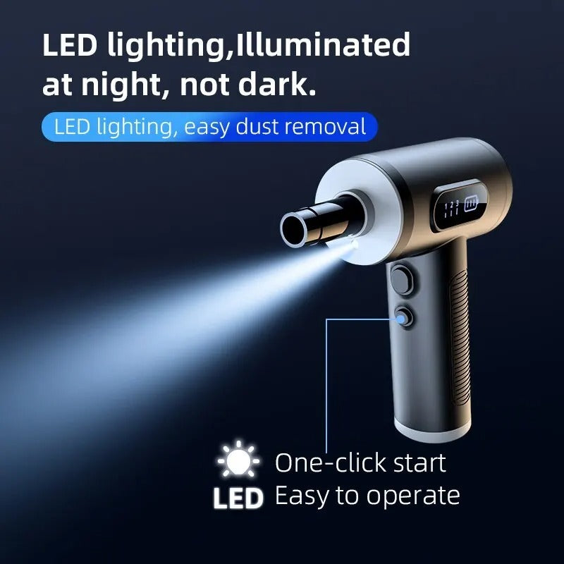 50000RPM Blowing And Suction Integrated Handheld Wireless Digital Display Dust Blower