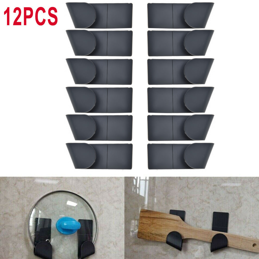 12 Pot Lid Rack Punch-free Wall-mounted Spoon Pot Lid