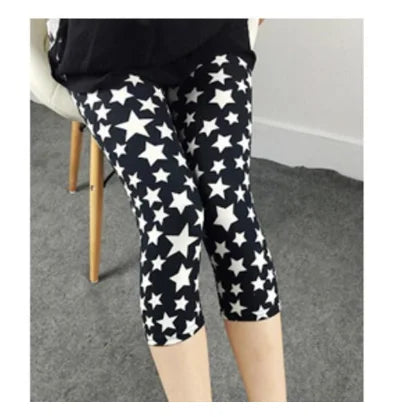 CUHAKCI Elastic Capri Fitness Leggins Workout Women Leggings Summer Balck Jegging High Waist Mujer Solid