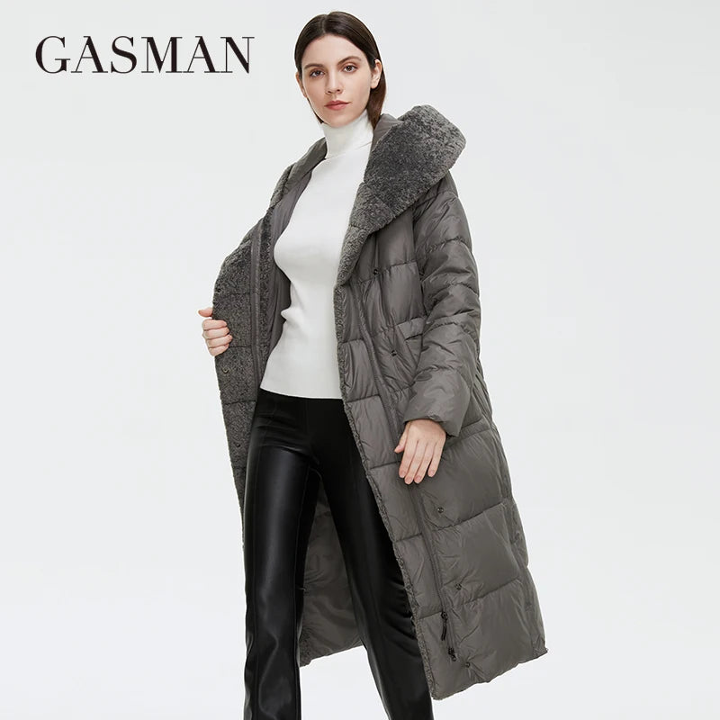 Women's winter jacket Long fashion slim women Coat Keep warm pocket outwear Retro elegant Classic lady parka 81716