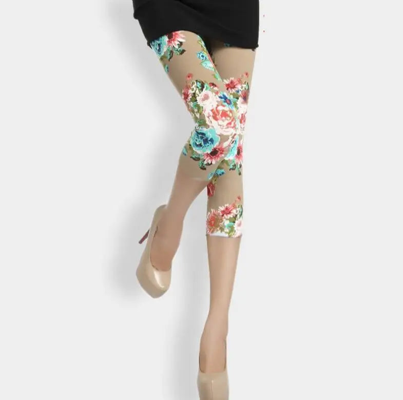 CUHAKCI Elastic Capri Fitness Leggins Workout Women Leggings Summer Balck Jegging High Waist Mujer Solid