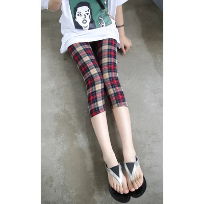 CUHAKCI Elastic Capri Fitness Leggins Workout Women Leggings Summer Balck Jegging High Waist Mujer Solid