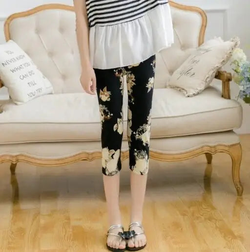 CUHAKCI Elastic Capri Fitness Leggins Workout Women Leggings Summer Balck Jegging High Waist Mujer Solid