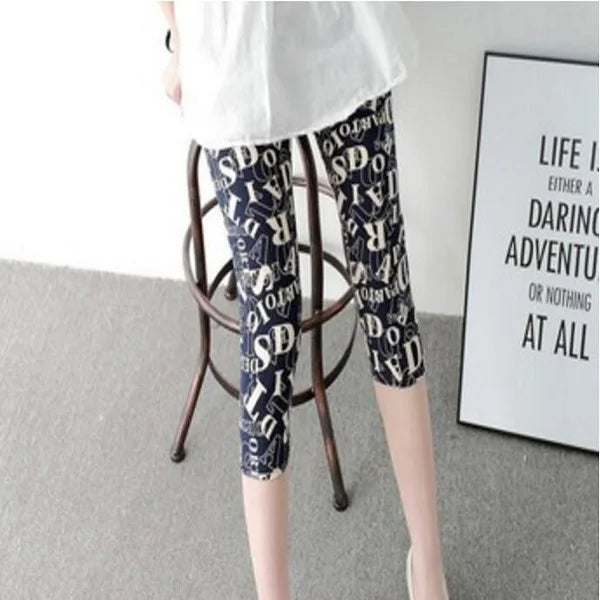 CUHAKCI Elastic Capri Fitness Leggins Workout Women Leggings Summer Balck Jegging High Waist Mujer Solid