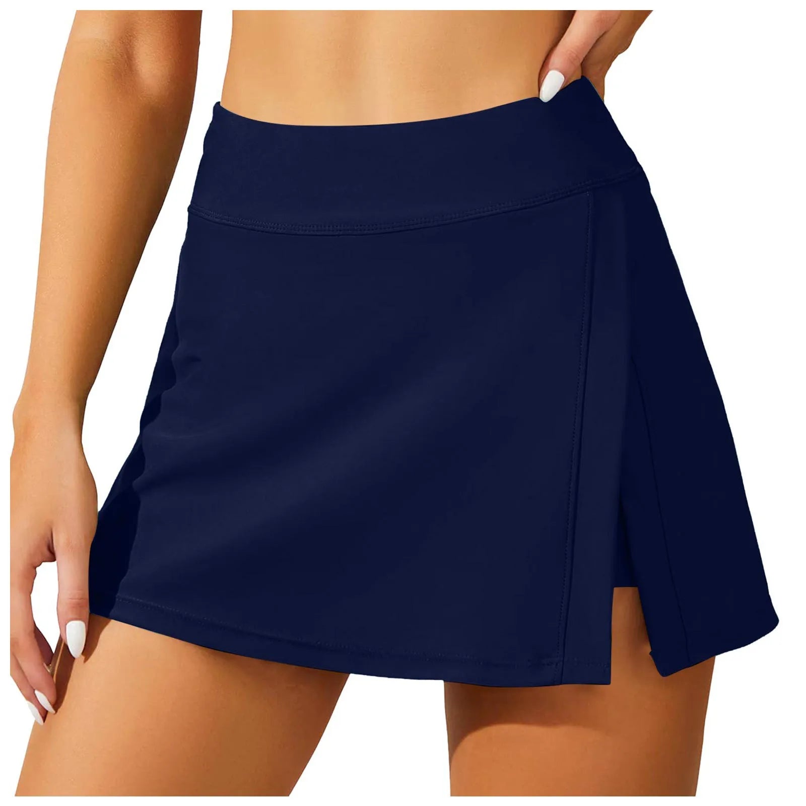 Women's Swim Skirt Belly Tightening Swim Dress Built In Shorts High Waisted Split Swim Pants Womens Bathing Suits Bottoms