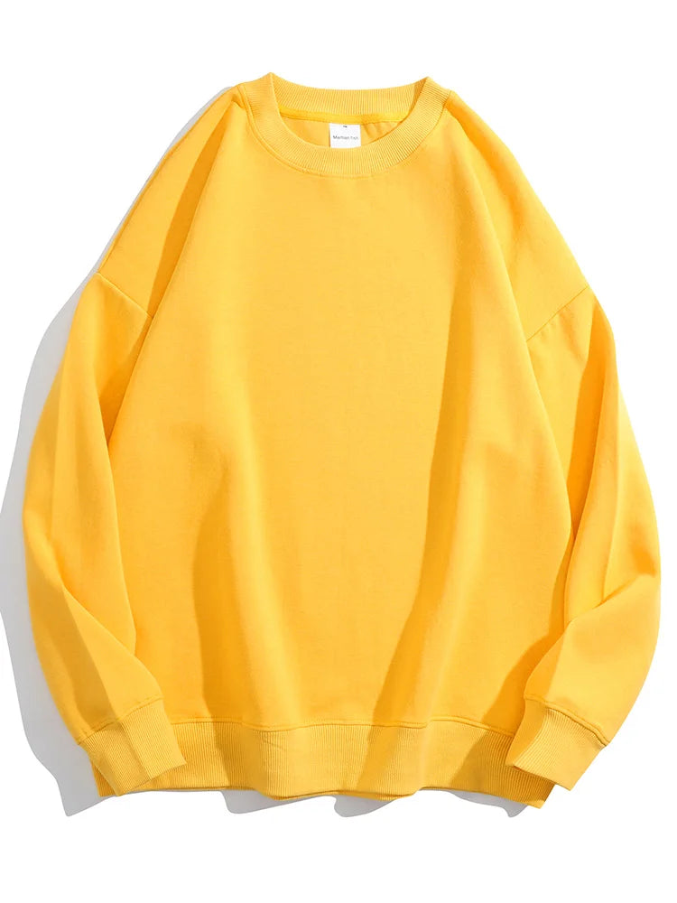 Oversize Winter Warm Sweatshirt Women Basic Tops Boyfriend Pink Loose Vintage Pullovers Women Winter Fleece Lined Sweatshirts