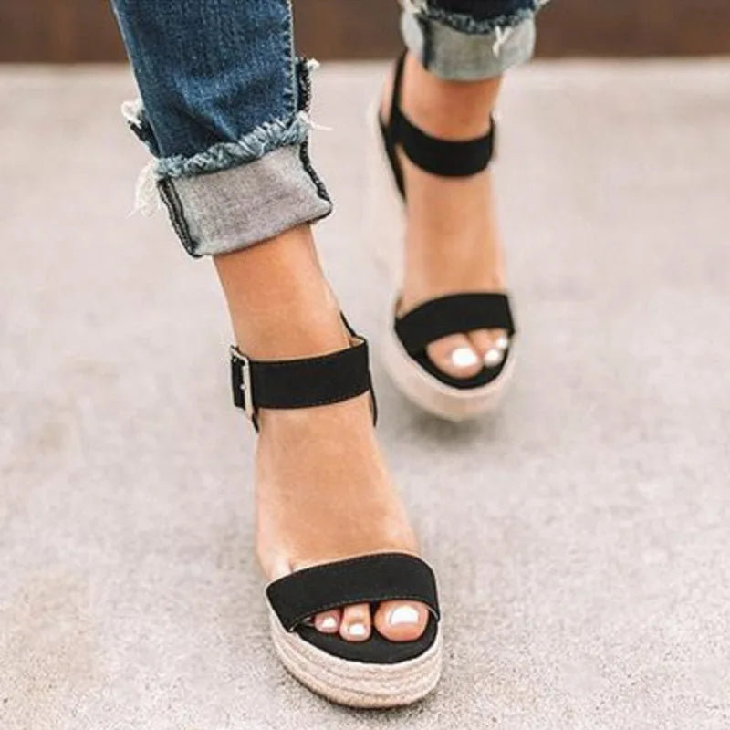 Women Leisure Wedges Heeled Wedge heel serpentine sandals Summer New Sandals Party Platform High Heels Shoes sandalias mujer