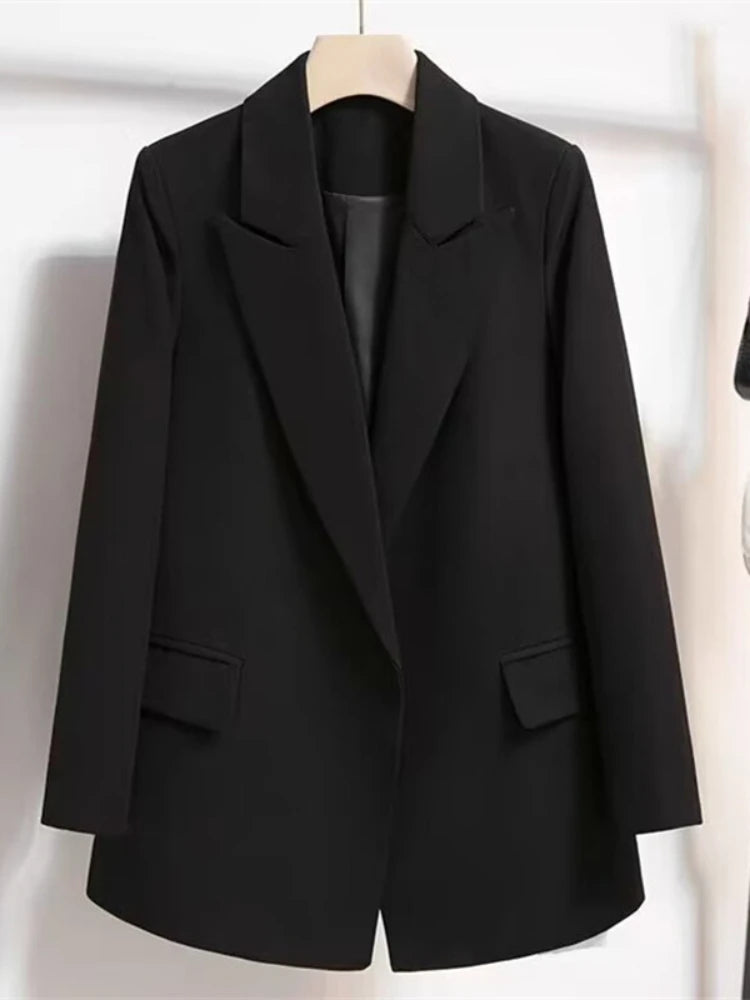 Women's Blazers Spring Autumn Suit Coat Beige Tie Up Jacket Slim Fit Stylish Top Outerwear Office Lady Blazer for Women Clothing