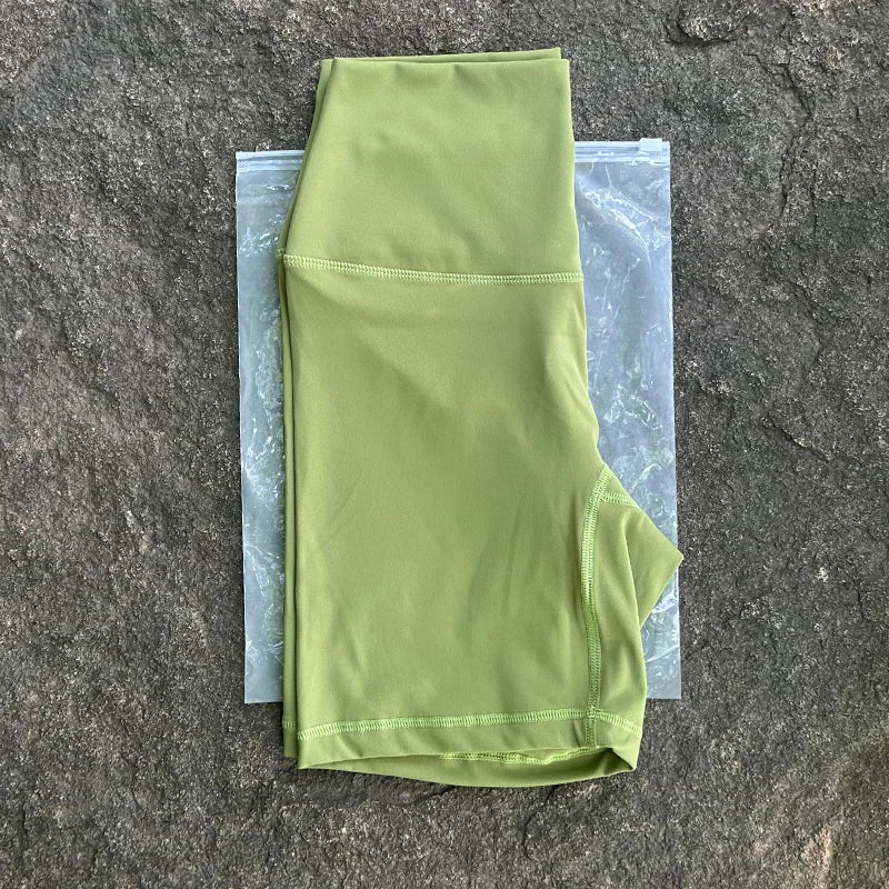 Women Sports Biker Shorts Women Naked Feeling High Waist Yoga Shorts Push Up Fitness Leggings Tummy Control Yoga Slim Shorts