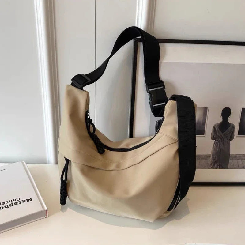 Nylon Hobos Crossbody Bags Solid Casual Zipper Women's Bags Fashion High Capacity Solid Color Single Shoulder Totes Bag