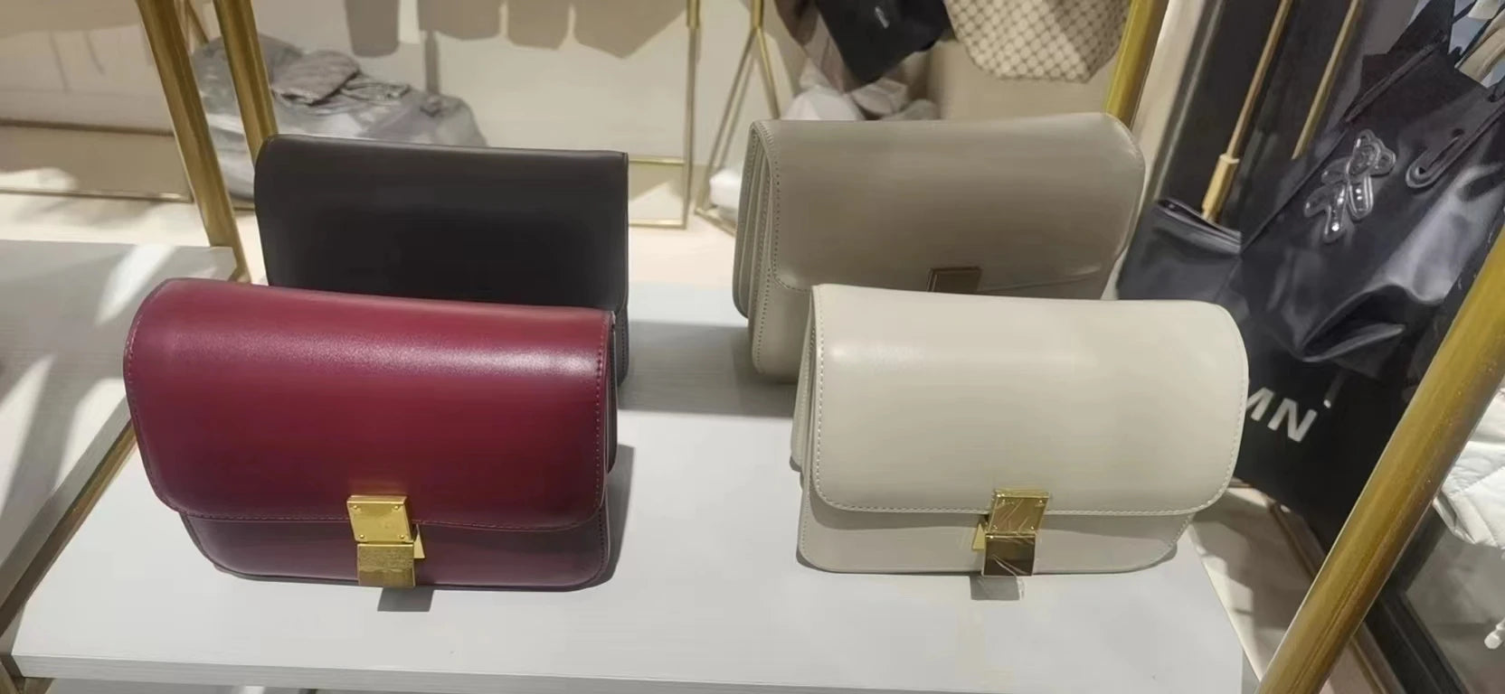 Women’s Genuine Leather Shoulder Bag Trend Brand Small Square Bags Luxury Designer Handbag Fashion Messenger BagsTofu Bags