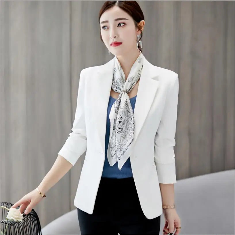 Women's Blazer Long Sleeve Blazers Pockets Jackets Coat Slim Office Lady Jacket Female Tops Suit Blazer Femme Jackets