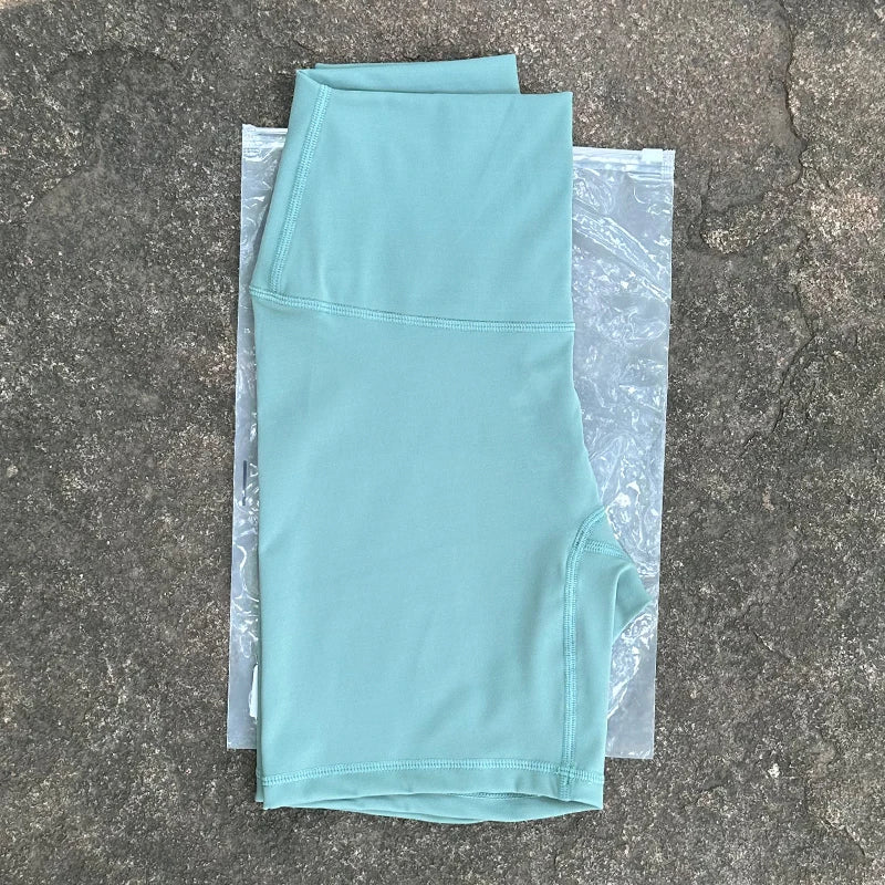 Women Sports Biker Shorts Women Naked Feeling High Waist Yoga Shorts Push Up Fitness Leggings Tummy Control Yoga Slim Shorts