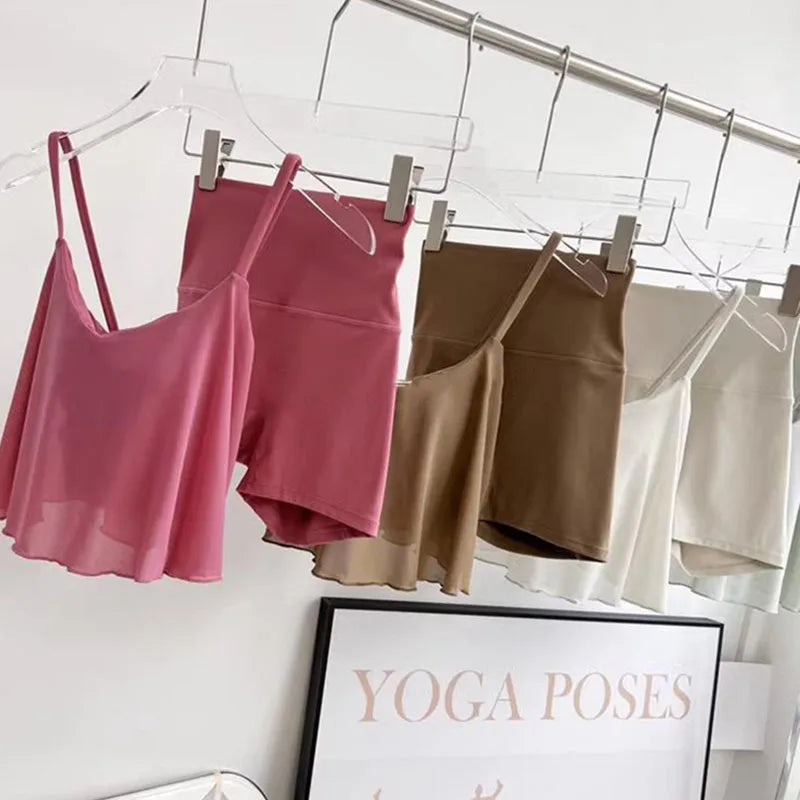 2 Piece Sexy Sport Bra And Shorts Short Suits Gym Fitness Set Women's Workout Outfits Clothes