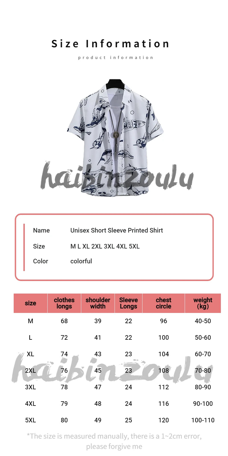 【14 colors】Men's Tropical Short Sleeve Printed Shirt Unisex Casual Tops