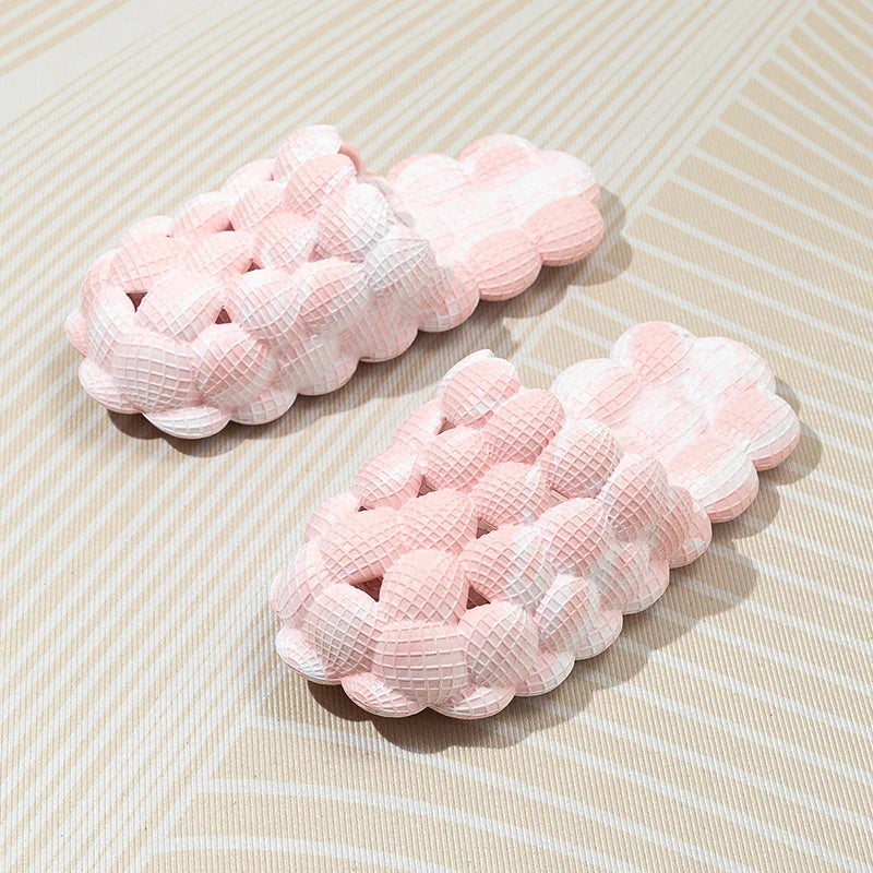 Women Man Soft Bubble Slippers Fashion New EVA Cool Home Beach Shoes Massage Sole Slippers Designer Indoor Peanut Slipper