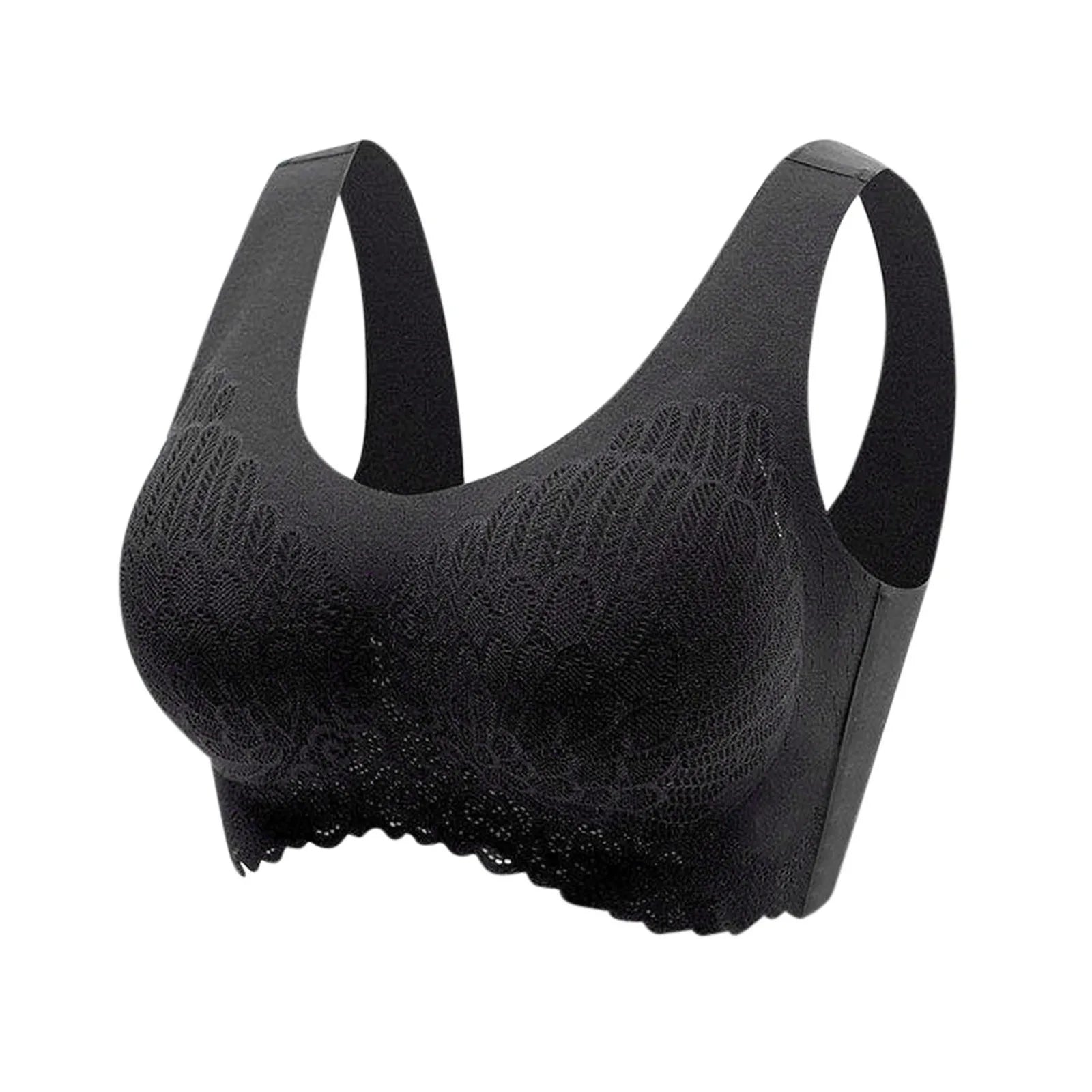 Women No Steel Ring Bar Push Up Lace Bustier Bra Thin Comfortable Breathable Underwear Wireless Intimates