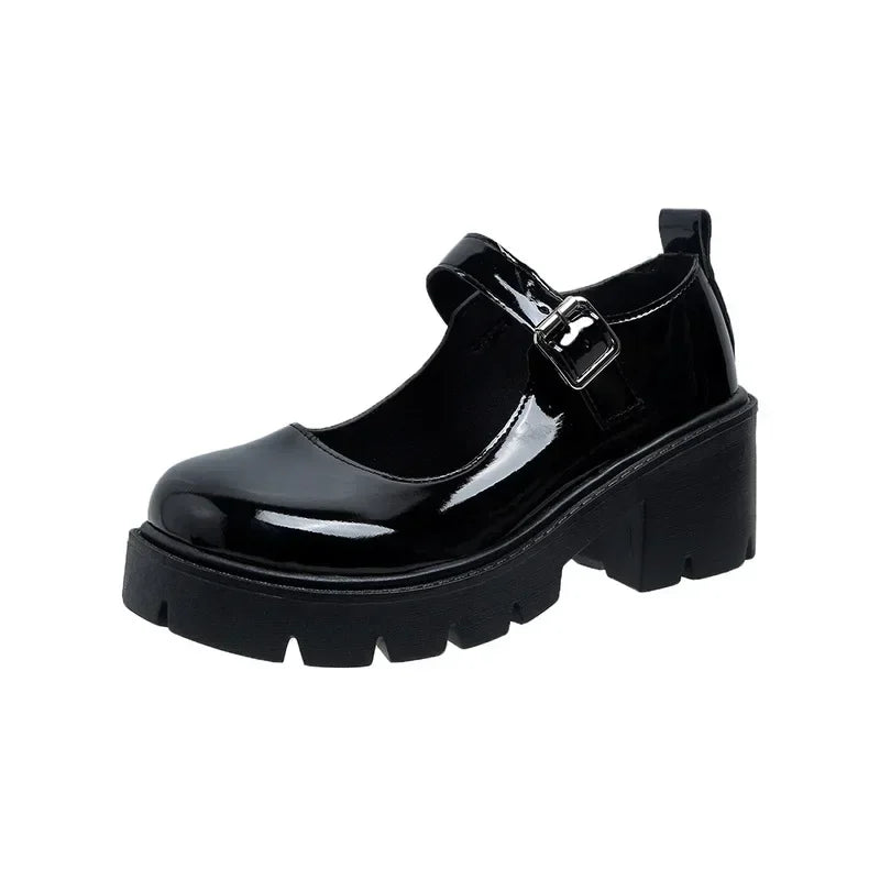 Shoes Platform Shoes Heels Women Japanese Style Vintage Pumps for Women College Student Women's Shoes