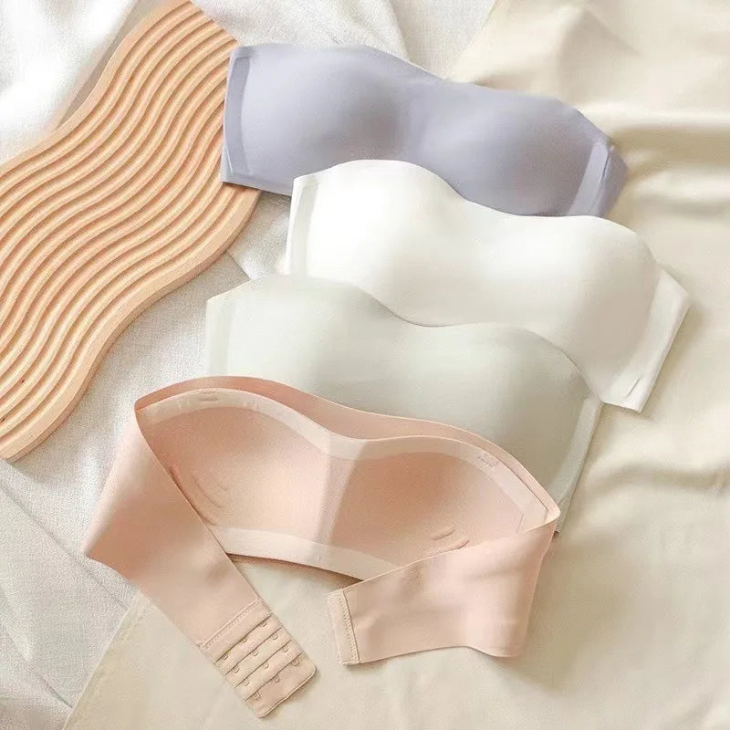Sexy Seamless Tube Top Bra Invisible Strapless Bras Women Underwear Thin Non Slip Push Up Bralette Wireless Female Lingerie