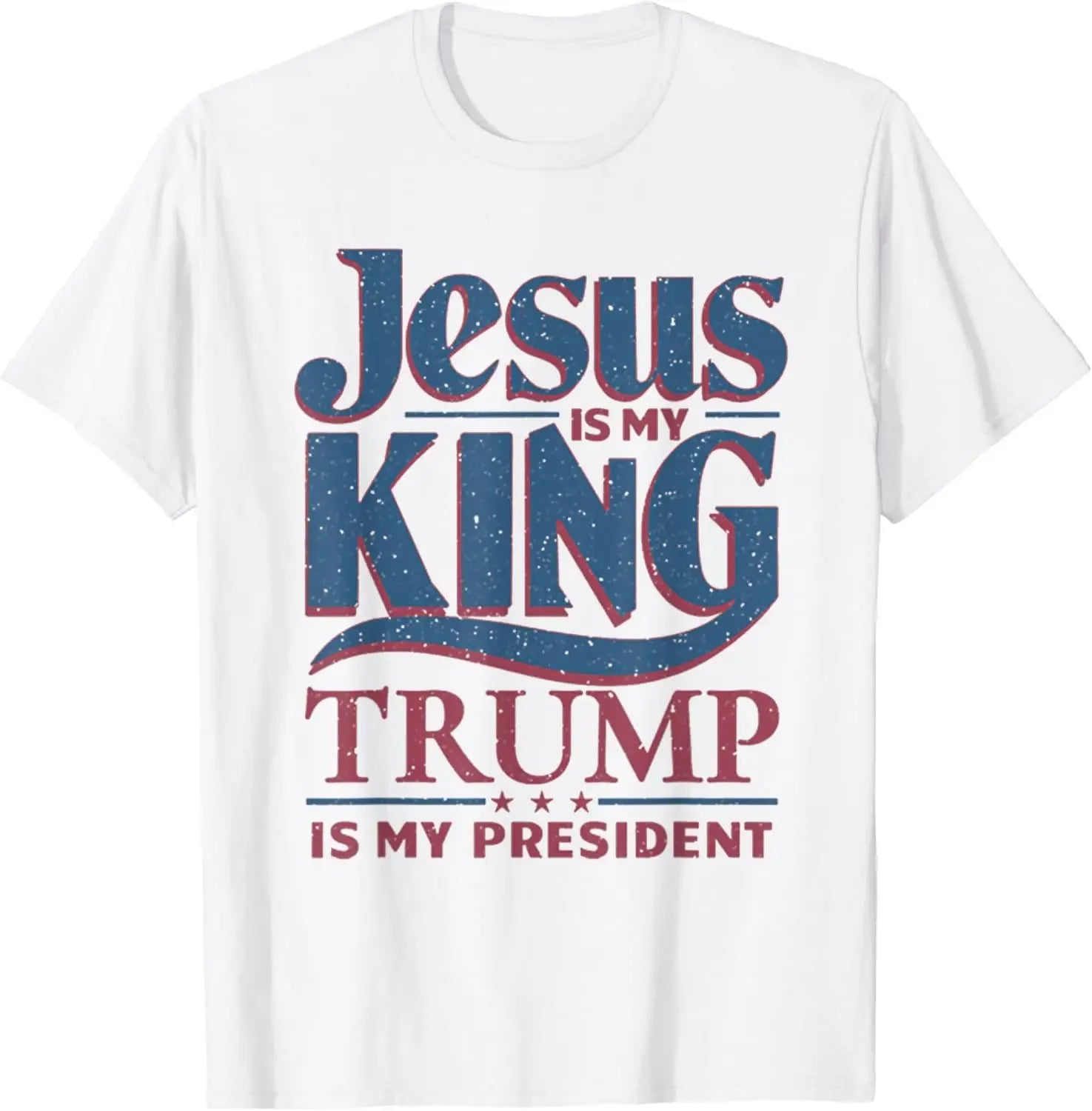 Christian Jesus Is King Design Crown T-Shirt Street Casual Couple Clothes T Shirts for Men Camisetas