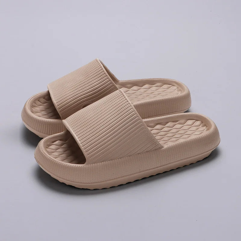 Women's Thick Platform Cloud Slippers EVA Soft Sole Pillow Slides Summer Beach Flip Flops Women Non Slip Bathroom Home Slippers