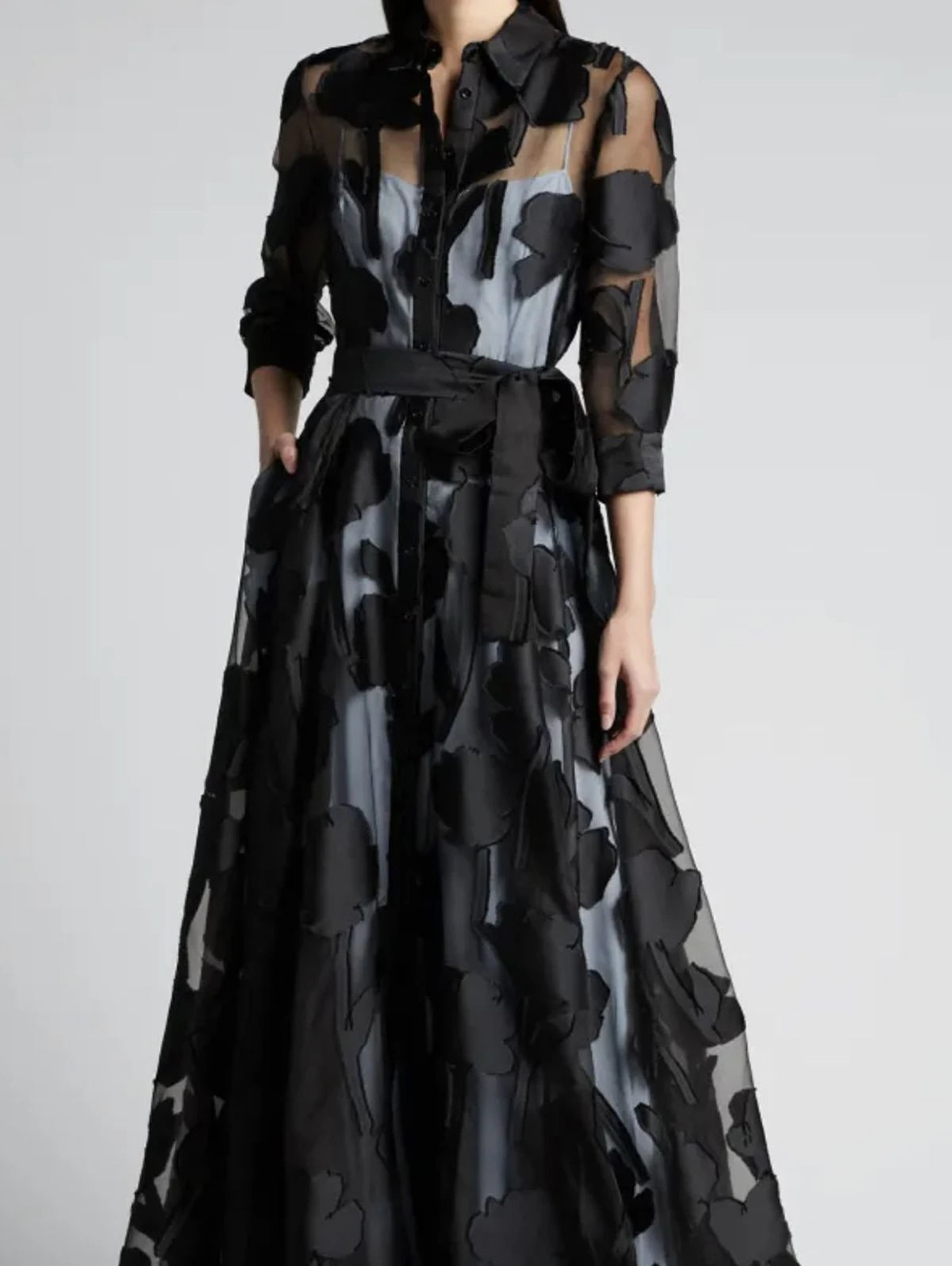 Summer Dress Women Jacquard Mesh Dress No Lining Transparent Club Party Sexy Knotted Waist Maxi Dresses