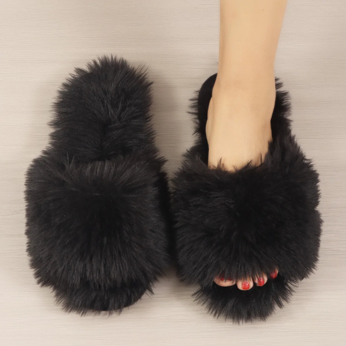 Women's Indoor Slippers 2024 Autumn and Winter New Plush Home Lazy Slippers Anti slip Durable Fashion Warm Sandals Slippers