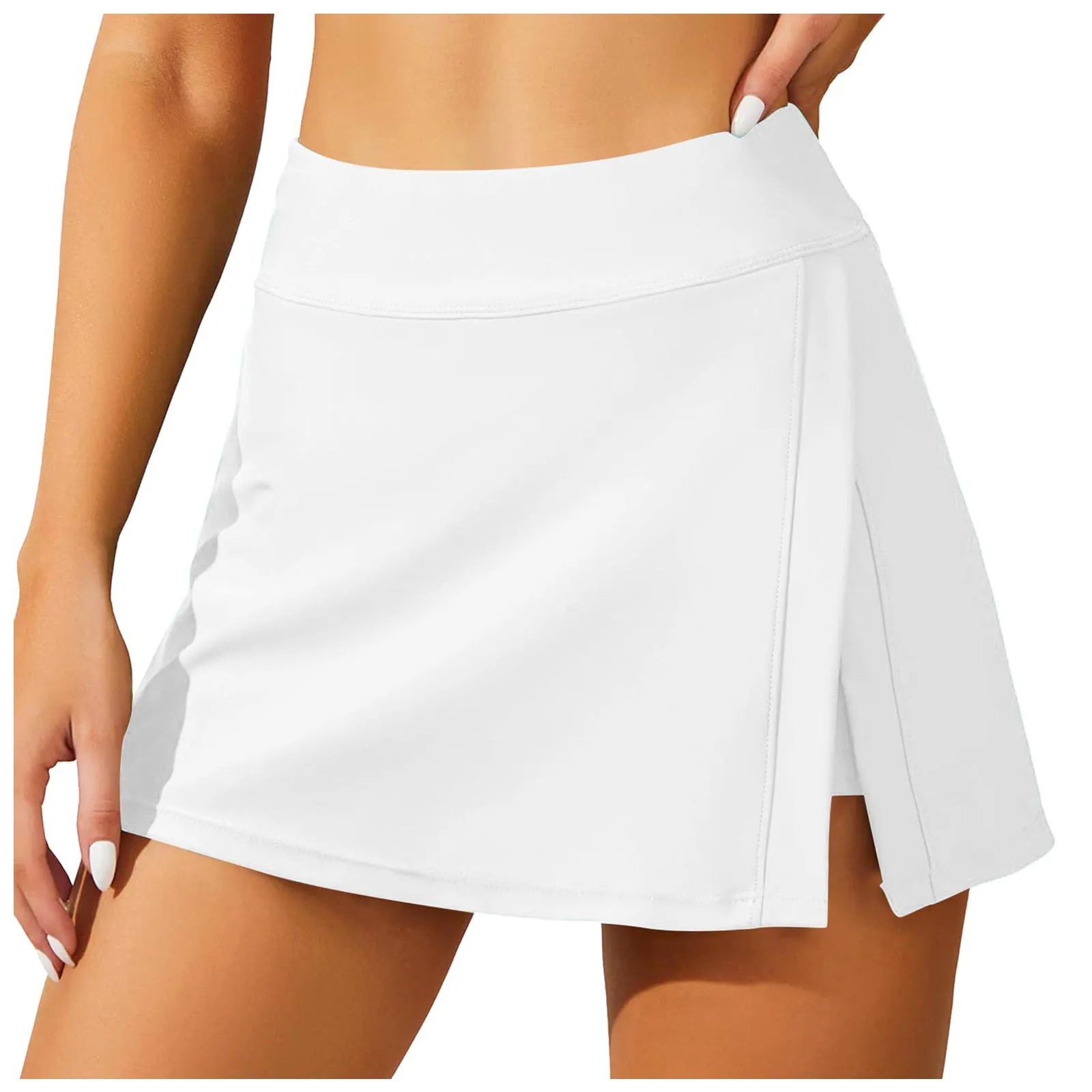 Women's Swim Skirt Belly Tightening Swim Dress Built In Shorts High Waisted Split Swim Pants Womens Bathing Suits Bottoms