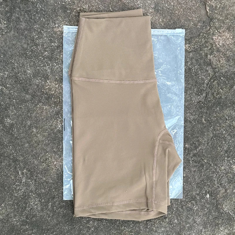 Women Sports Biker Shorts Women Naked Feeling High Waist Yoga Shorts Push Up Fitness Leggings Tummy Control Yoga Slim Shorts