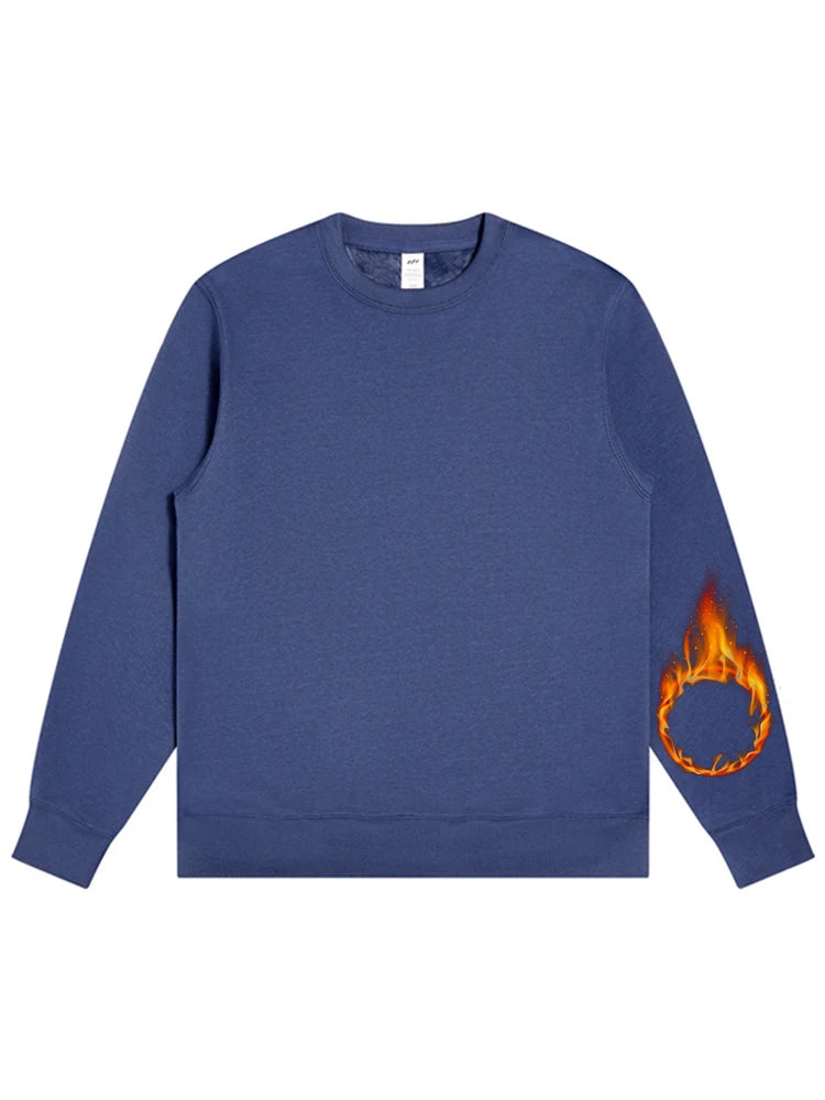 Oversize Winter Warm Sweatshirt Women Basic Tops Boyfriend Pink Loose Vintage Pullovers Women Winter Fleece Lined Sweatshirts