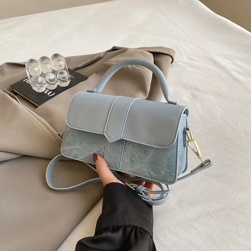 Pu Leather Shoulder Bag for Women Handbag - Fashion Crossbody Bags Vintage Underarm Bag Square Satchel (Black)