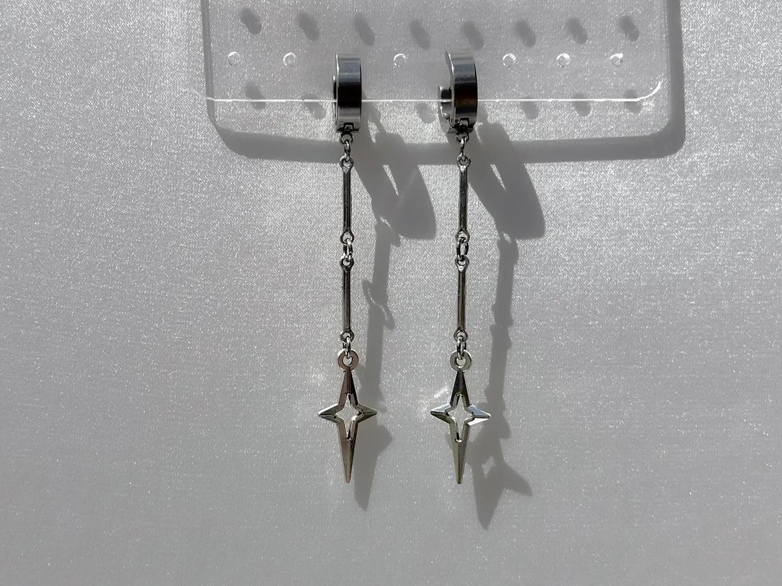 Classic Silver Star Earrings Jewelry