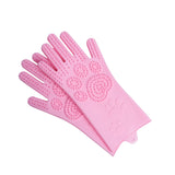 Silicone Heat-resistant Cleaning Brush Scrubbing Gloves