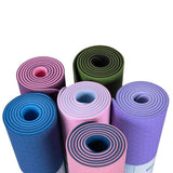 Yoga Mat Two-Color 6Mm Posture Line Yoga Mat Fitness Mat