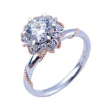 Two-tone Ribbon Moissanite Ring Women