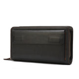 First Layer Cowhide Clutch Double Layer Zipper Wallet