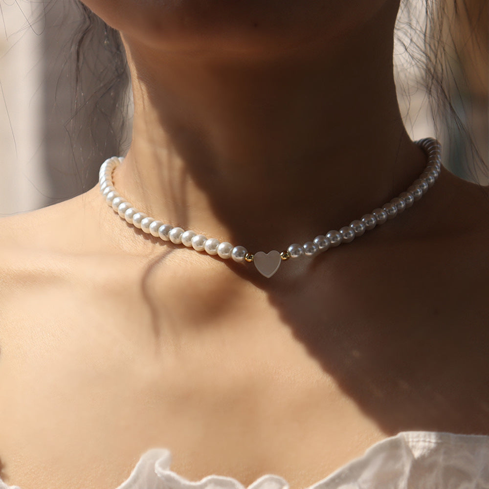 Fashion Simple French Vintage Pearl Necklace