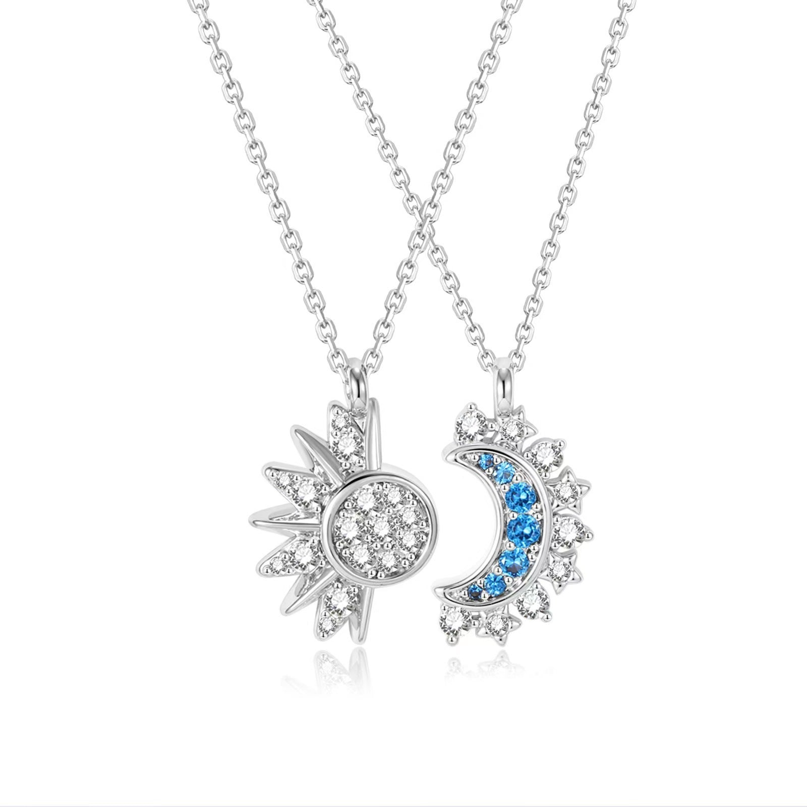 Moon And Sun Couple Necklace Stylish Clavicle