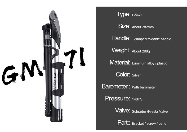 High-pressure bicycle pump