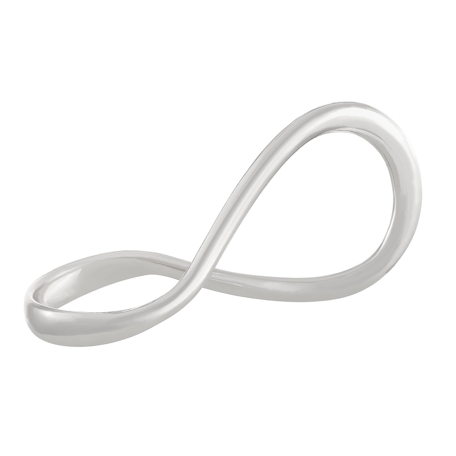 Alloy Mobius Strip Twisted Number 8 Creative Ring