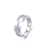 S925 Silver High-grade Enamel Open Ring Personalized Ins Style Stackable