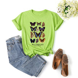 New women's butterfly T-shirt casual slim short sleeve versatile