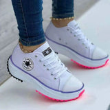 Speedy 2023classic White Canvas Shoes Women Sneakers Solid