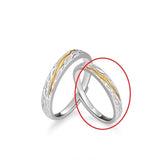 S925 Sterling Silver Couple's Ring A Pair Of Ding Dahl Effect Special-interest Design