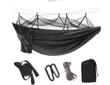 Outdoor Parachute Cloth Hammock Couble with Mosquito Net Light Portable Army Green Insect-proof Camping Aerial Tent