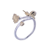 S925 Silver Fashion Simple Apricot Leaf Ring