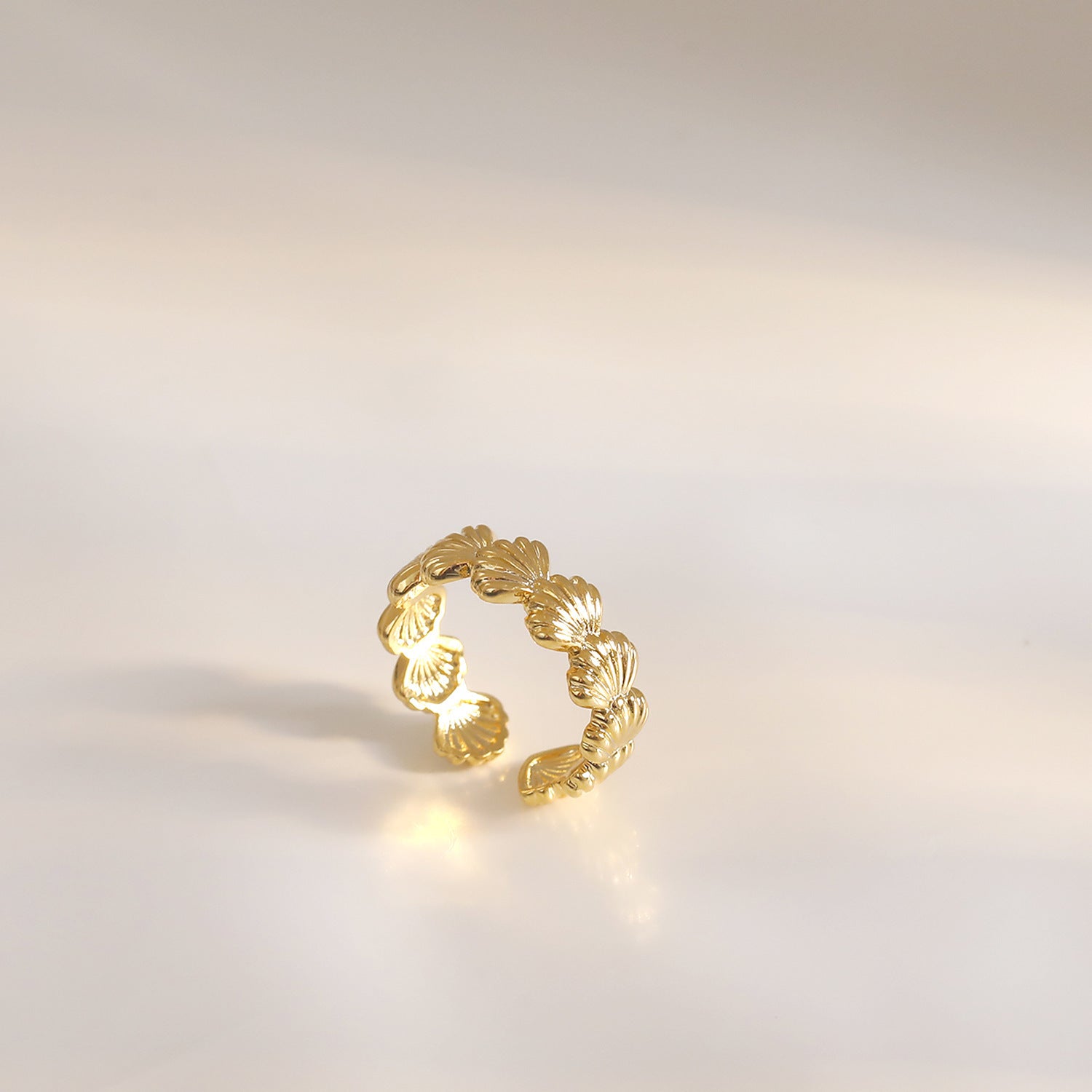 Elegant Graceful Geometric C- Shaped Ring