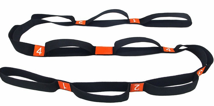 Yoga Stretch Strap Elasticity Yoga Strap with Multiple Grip Loops