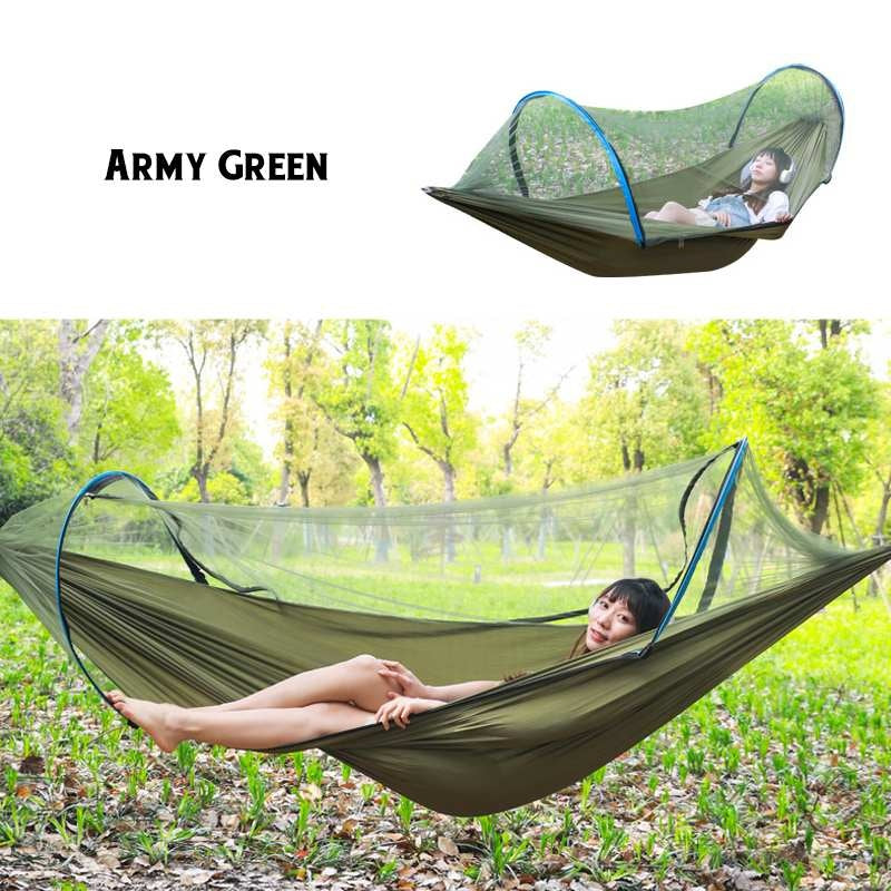 2 Person Portable Outdoor Mosquito Parachute Hammock