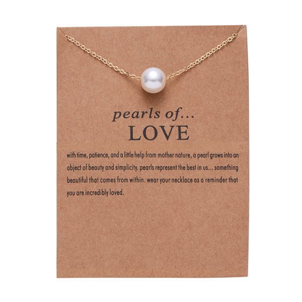 Paper Card Animal Necklace Series Pearl Balance Beam Hummingbird Necklace For Women